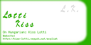 lotti kiss business card
